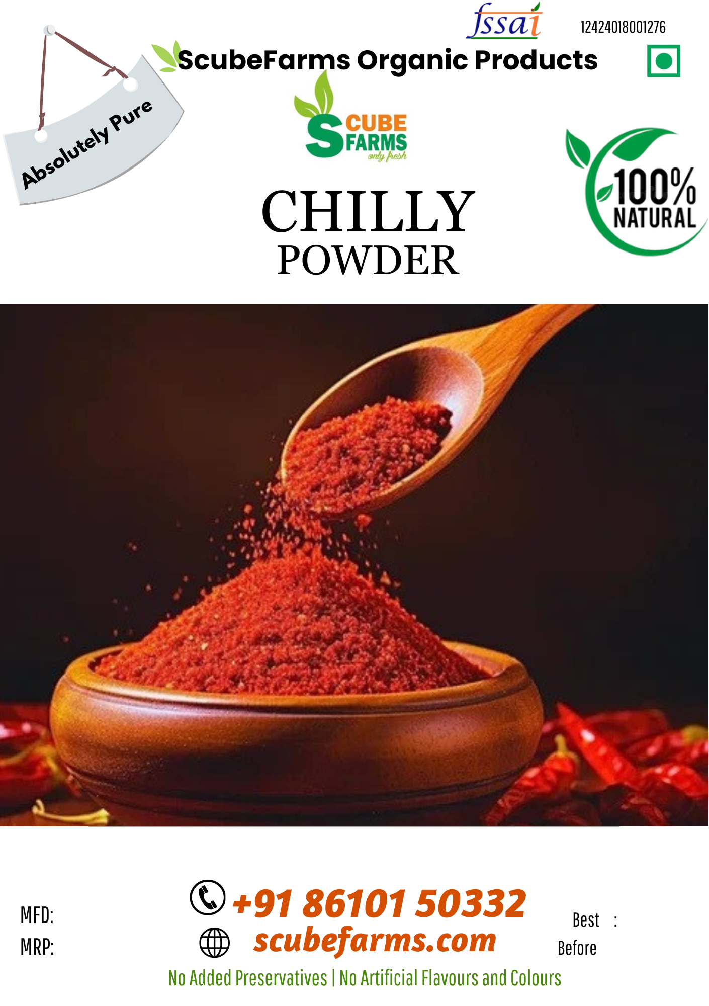 Scubes Farms | Organic Chillypowder